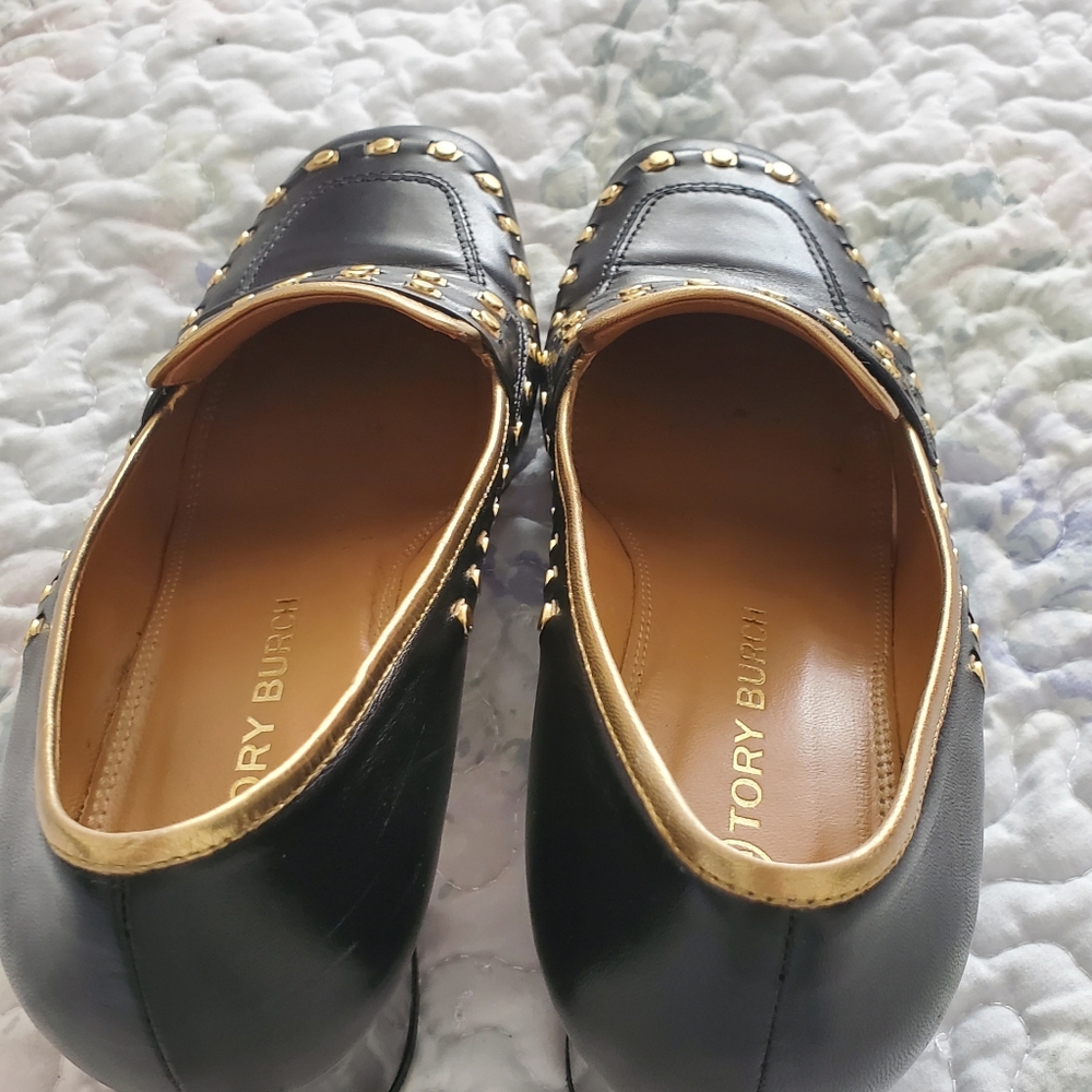 Tory Burch Studded 55mm Heeled Loafers - Picture 4 of 6